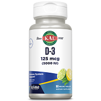 Vitamin D-3 125 mcg (5000 IU) ActivMelt Витамин Д-3 125 мкг (5000 МЕ) 90 микро таблеток (KAL)